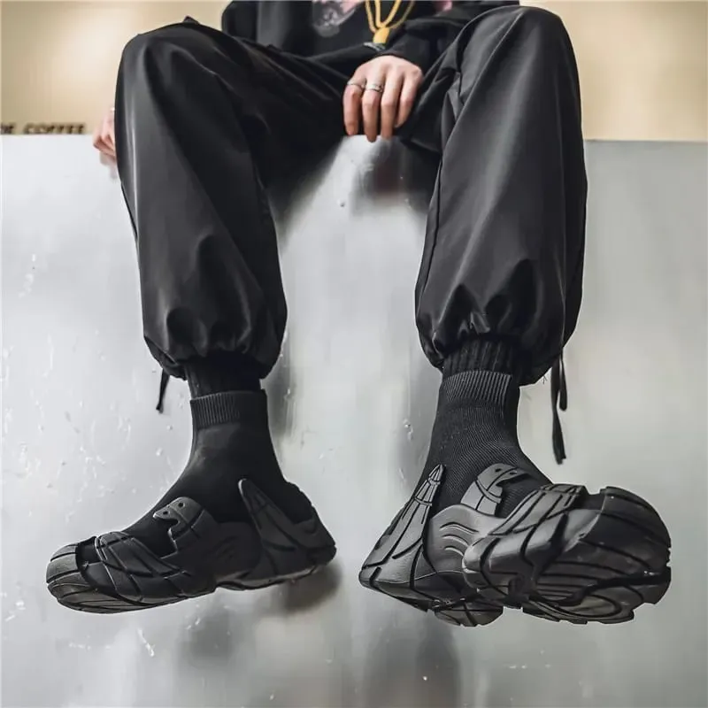 Outdoor Men Casual Boots Designer Soft Sneakers Winter Breathable Men‘s Socks Shoes Slip-On Flat Lightweight Walking Sport Shoes — image 2