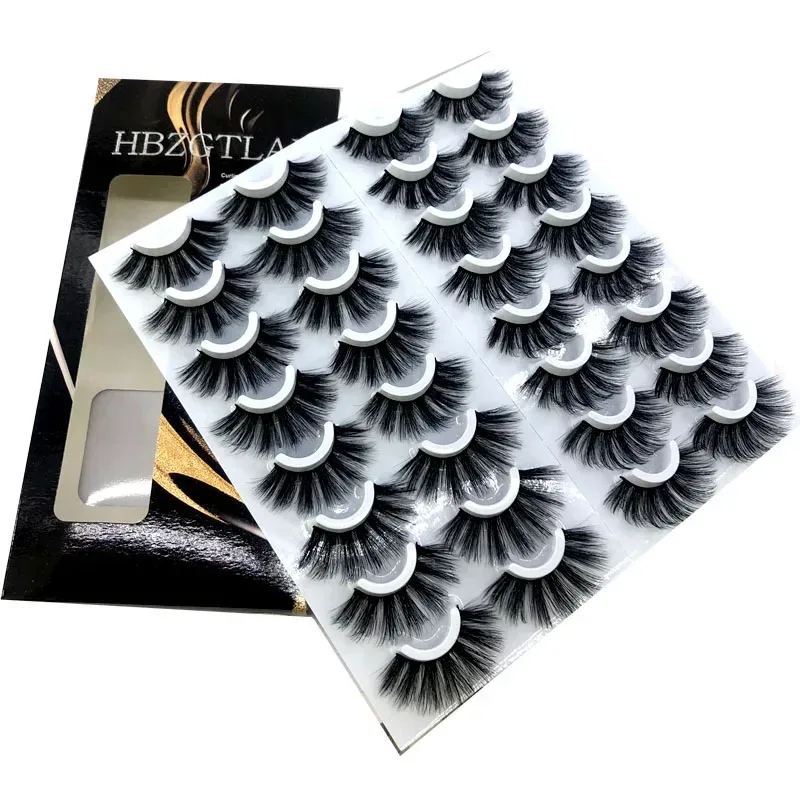 16 Pairs 3D Mink Hair False Eyelashes Natural/Thick Long Eye Lashes Wispy Makeup Beauty Extension Tools — image 13