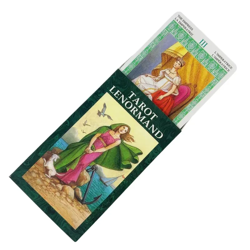 Tarot Lenormand 78 kártyapakli, 10,3*6 cm, jóslási eszköz – többnyelvű