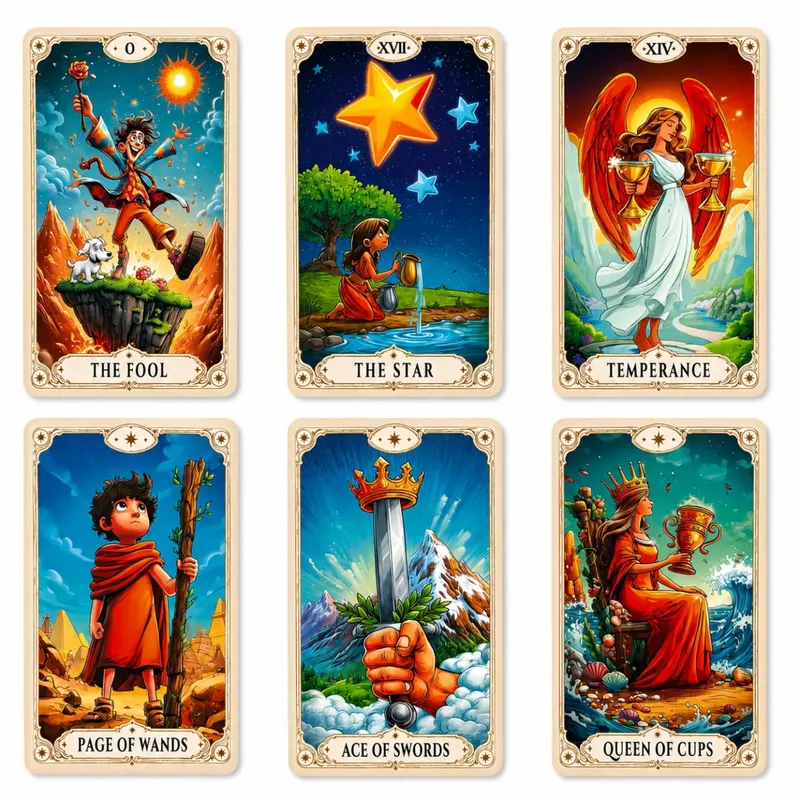 Dek Kartu Tarot Visi Sejati | 78 Kartu Terinspirasi Rider-Waite dengan Buku Panduan Panduan Harian Karir Cinta