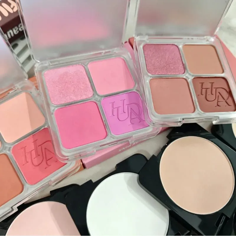 Fine Fitting 4-color Powder Powder Blusher Light Natural Dumb Shiny Durable Waterproof Sweat Resistant Blush Lip Gloss Makeup — image 7