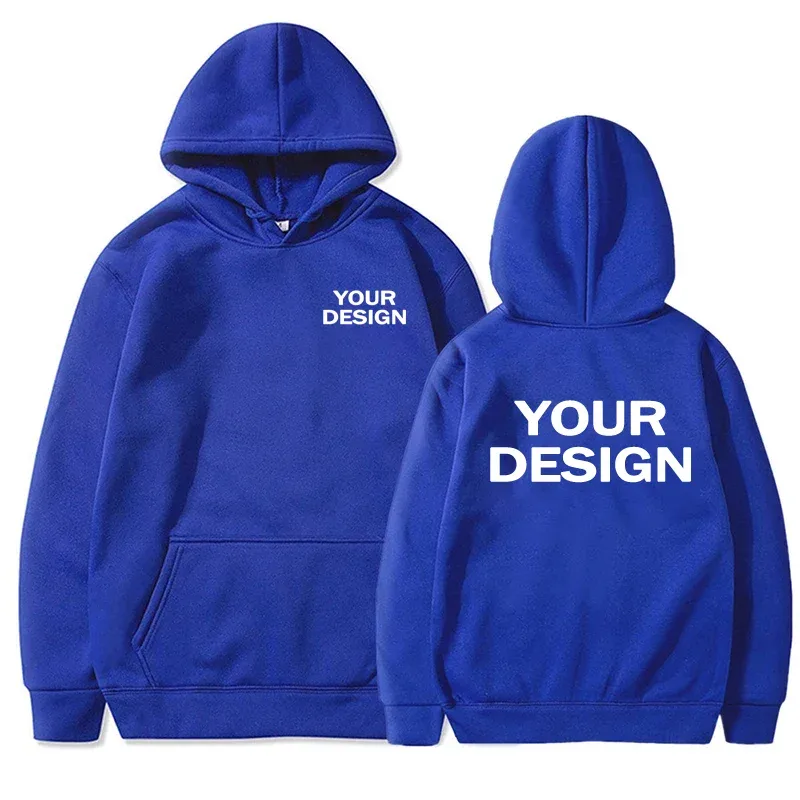 Sweat à capuche à manches longues pour hommes et femmes, imprimé personnalisé, ample, tenue décontracté, couleur unie, personnalité, Streetwear — image 13