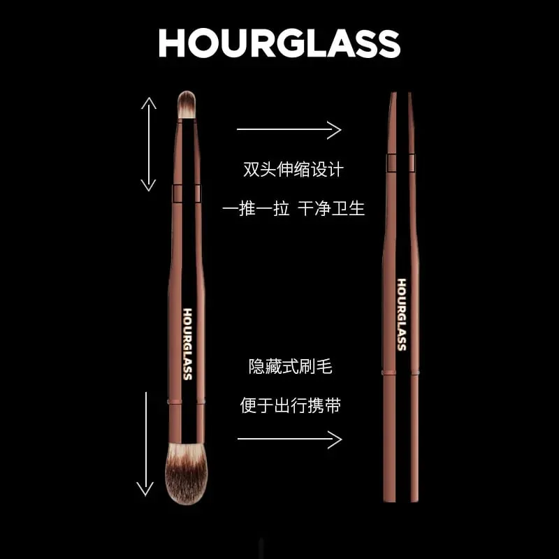 1pc Hourglass Powder Contour Makeup brushes Foundation Blusher Make up brush metal handle Concealer Bronzer high end with box — image 24