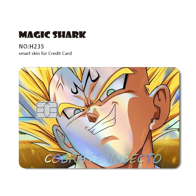 Magic Shark Goku Vegeta Cool Shinny Holographic Laser Credit Debit Card Sticker Film Front Skin Cover — image 20