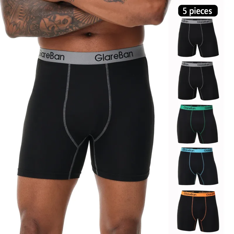 5pcs Set Mid-Long Boxer Shorts Halloween Underwear Male Underpants for Men Homme Boxershorts Slips Soft Panties Brand Sexy — image 11