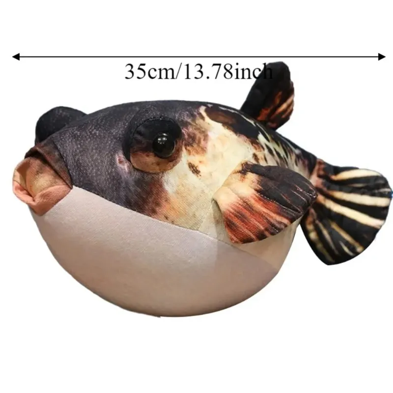 Simulasi Boneka Ikan Buntal Mainan Mewah Sofa Hiasan Boneka Tidur Ikan Buntal Loket Mewah Kusyen Belakang 20cm — image 5
