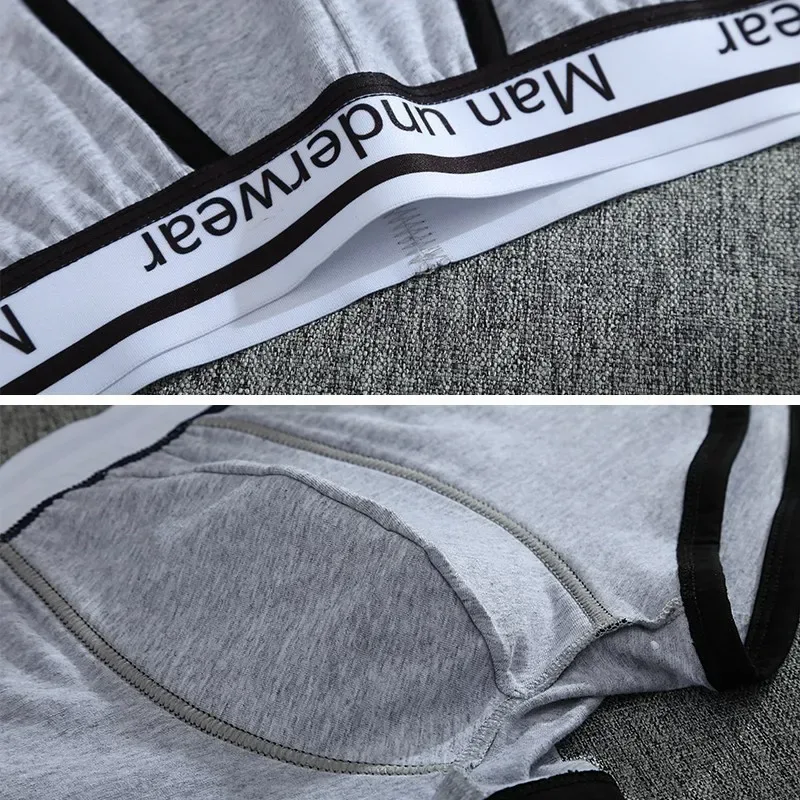 1/4pcs Men Underwear Boxers Cotton Panties Breathable Solid Boxershorts Male Mid Waist Underpants Trend Man Shorts Homme Shorts — image 17