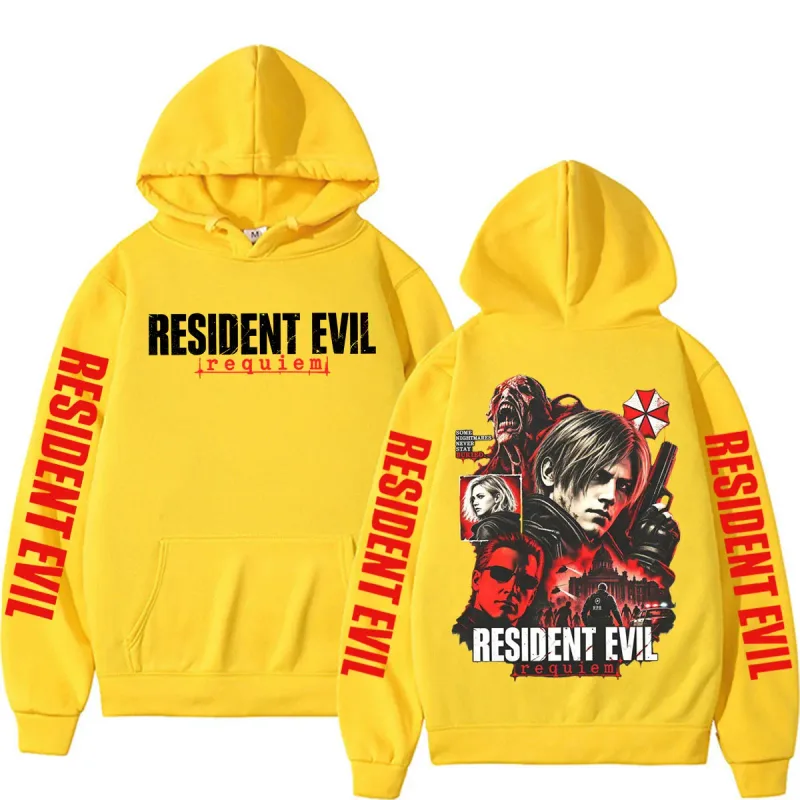 Leon Kennedy Resident Evil Requiem Merch Sweatshirts Men Women Casual High Quality Fleece Hoodie Harajuku Classic Gothic Hoodies — image 12