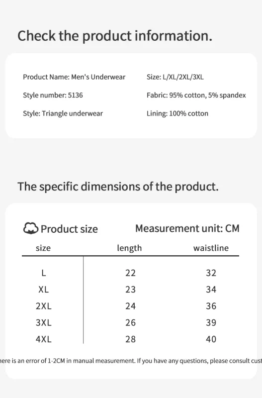 Men's briefs underwear cotton men's baby cotton pants head summer thin trend boys sports antibacterial shorts