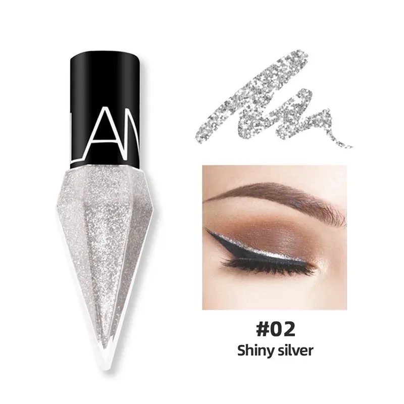 5pc/set Professional Shiny Eye Liners Cosmetics for Women Pigment Silver Rose Gold Color Liquid Glitter Eyeliner Beauty Makeup — image 8