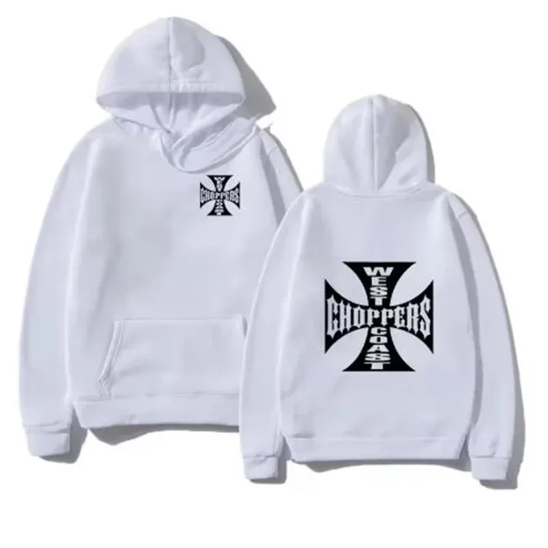 West Coast Iron Cross Choppers imprimé hommes à capuche mode Cool sweat unisexe mode polaire sweat à capuche Streetwear — image 7