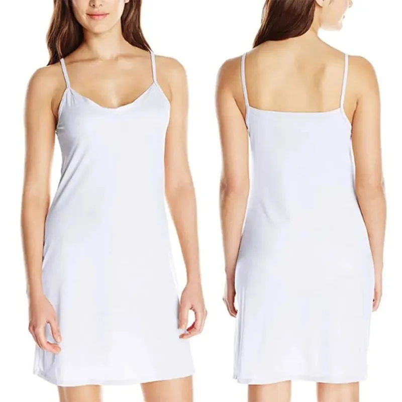 1PC Women Solid Color V Neck Backless Sling Dress Slip Under Dress Short Dress Summer Holiday Sleeveless Women Dress — image 3
