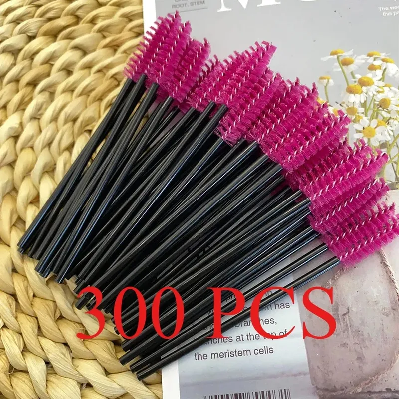 150/300pcs Mascara Wands Eyelash Brush Spoolies for Eye Lash Extension Eyebrow and Makeup Tool Wholesale Makeup Brushes — image 13