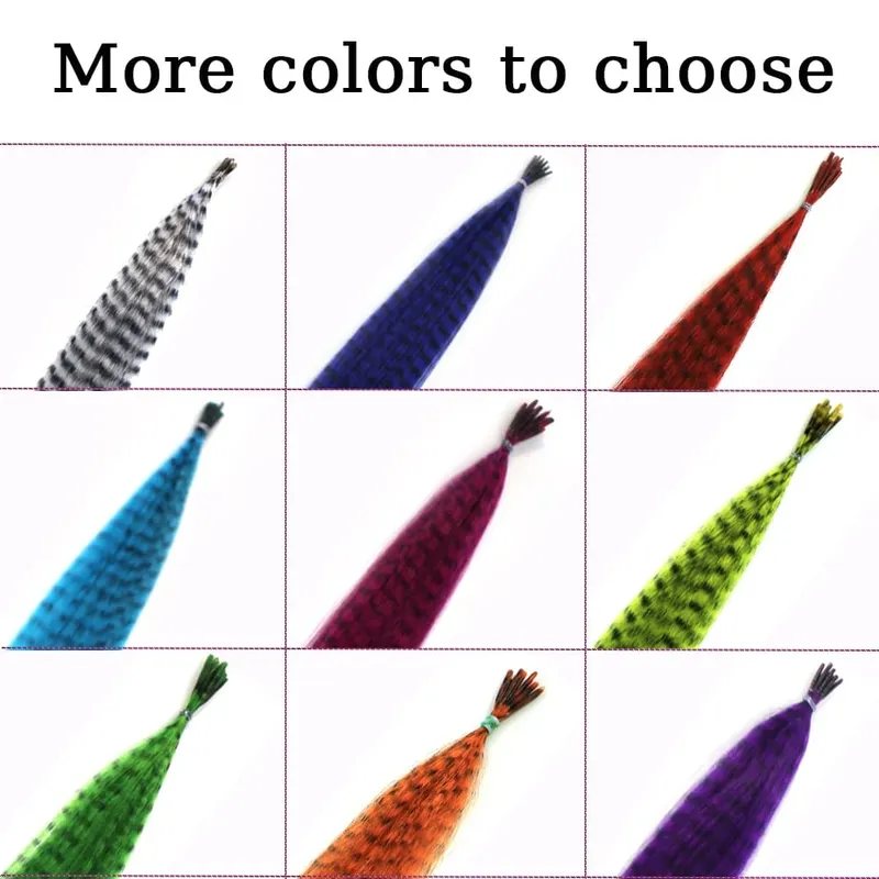 30roots สีสังเคราะห์ Feather Stripe hair Extension 16 นิ้ว I Tip Party คอสเพลย์สำหรับเทศกาลดนตรีฮาโลวีนคริสต์มาส — image 6