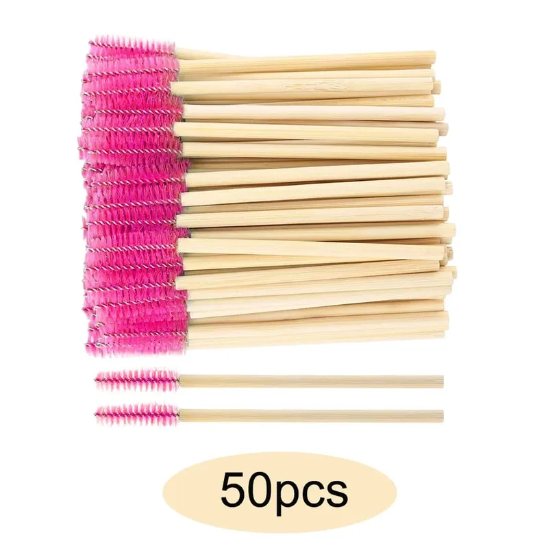 50/100/300pcs Eyebrow Eyelash Brushes Wooden Eyelash Spoolies Mascara Wands Lip Applicator for Eyelash Extension Makeup Tool — image 10