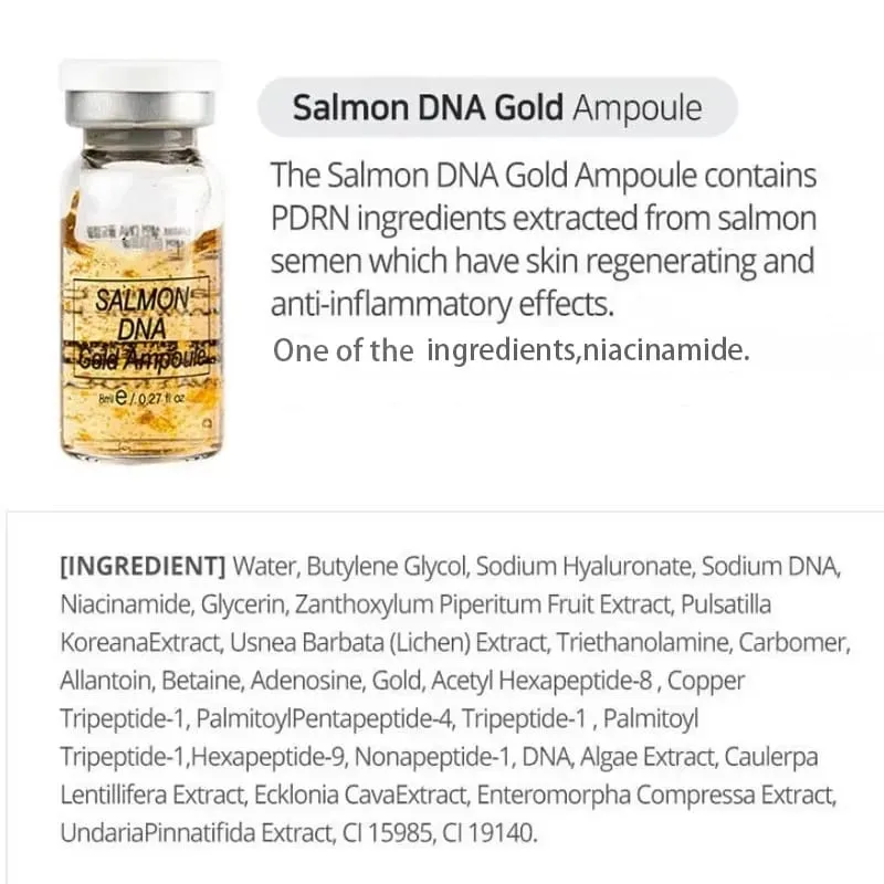 Korea Salmon DNA Gold Ampoule BB Cream with Hydrating Serum Lightweight Cover Foundation Skin Tone Makeup Base Natural Face Care — image 5