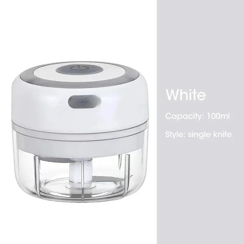 Electric Garlic Chopper 100/250ML Mini Portable Veggie Chopper Garlic Grinder Masher Onion Chopper Blender to Vegetable