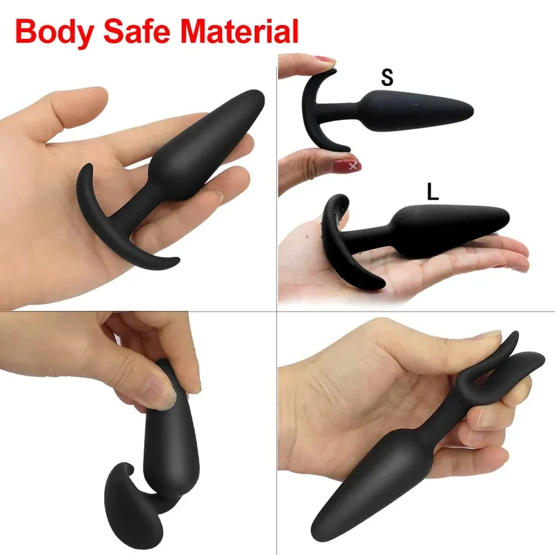 Palam Dubur Bentuk T 3 Saiz Perangsang Palam Punggung Silikon Lembut Mainan Seks Dubur Pengurut Prostat Dildo untuk Wanita Lelaki Mainan Seks Dewasa — image 3