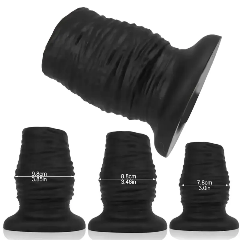 Super Huge 98mm Hollow Anal Plug Soft Silicone Anal Fisting Anal Dilation Gay Sex Toys Prostate Massage Vagina Speculum Buttplug — image 1