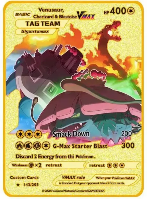 Van Gogh Museum Pokemon English Metal Card Anime Pikachu Charizard Mewtwo Shiny Letters Game Collection Card Kids Toy Gifts — image 20