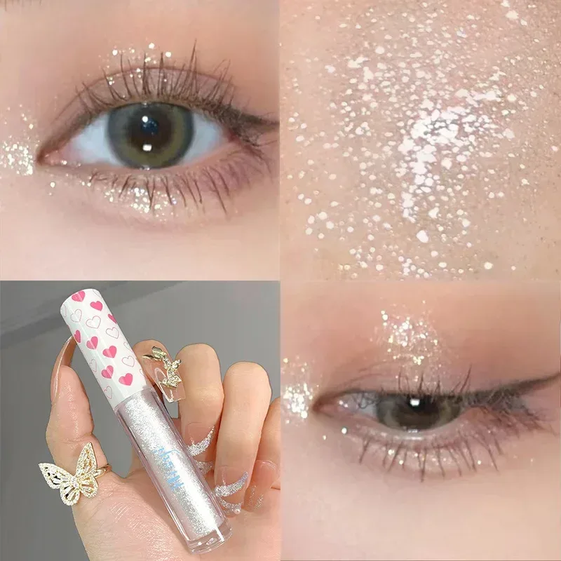Liquid Eye Shadow Highlighter Water Proof Super Shiny Lasting Flakes Monochromatic Glitter Brighten Silkworm Makeup Maquillaje — image 8