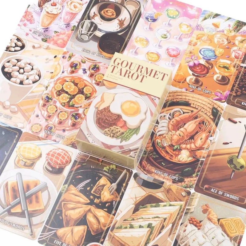 10.3*6Cm Gourmet Tarot Deck 78Pcs Divination Fate Tarot Oracle Cards Party Entertainment Board Game Cards — image 6