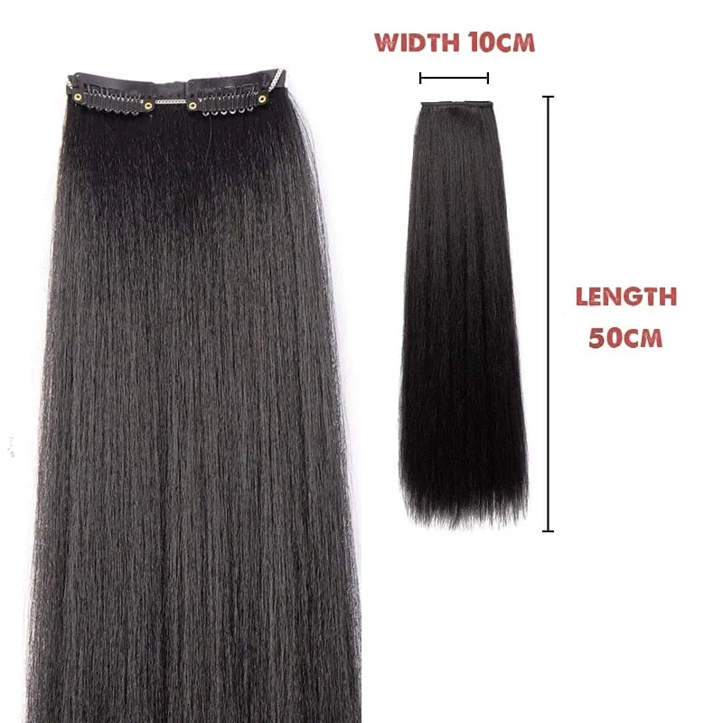 Hanfu wig piece corn whisker hairstyle one piece hair extension non knotted long straight hair piece antique hairstyle for women — image 11