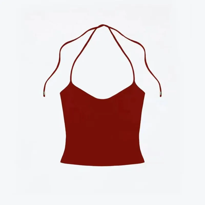 tank summer cherry red camisole olive green/purple/gray short top basic versatile high elasticity and skin hugging women — image 20