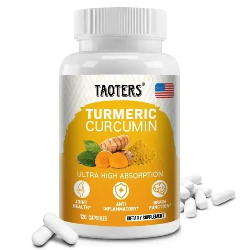 Turmeric Curcumin Capsules Natural Joint Support Relieve Joint Pain Support Brain Health & Heart Health
