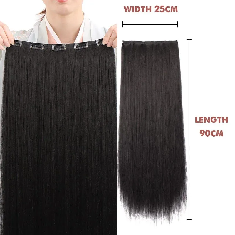 Hanfu wig piece corn whisker hairstyle one piece hair extension non knotted long straight hair piece antique hairstyle for women — image 33