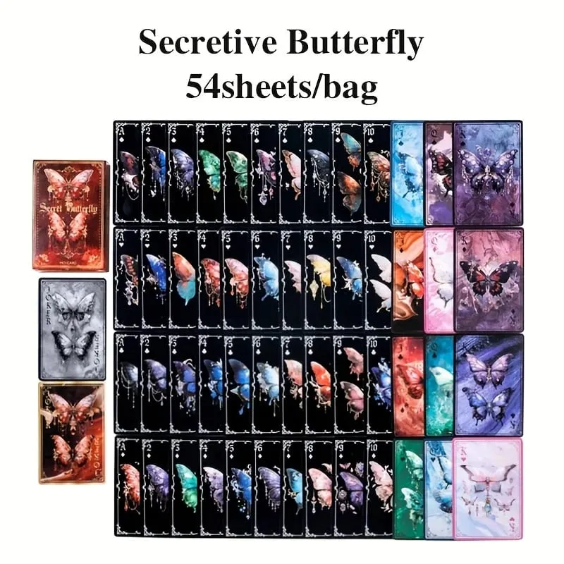 Mr.Paper Table Card Game 54/Box Butterfly Halloween Little Witch Printed Mini Poker Cards Halloween Christmas Gift for Children — image 14
