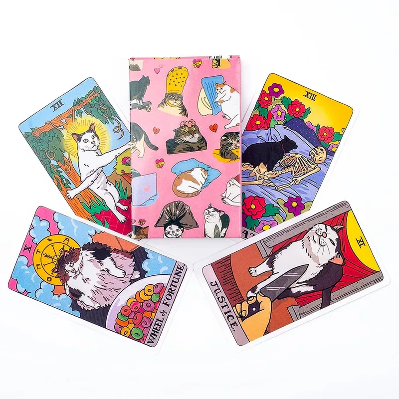 The Original Cat Meme Tarot Deck 22 Major Arcana Cat Meme Tarot Funny Witchy Cat Tarot Deck Cat Kawaii Uwu Funny Pink Cute Tarot