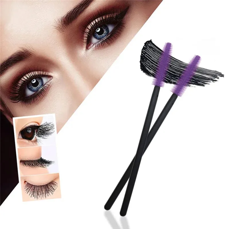 50/100PCS Eyelash Brush Silicone Eyelashes Brushes Mascara Wands Applicators Kits For Lash Extension Eyebrows Makeup Tool — image 5
