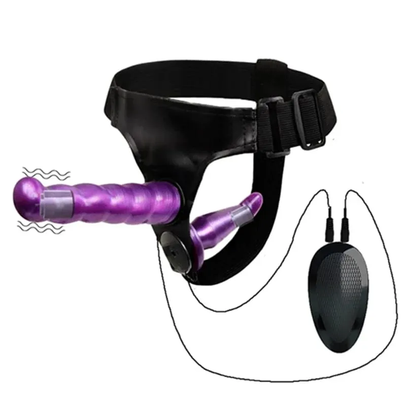 Couples Harness Strap-on with 2 Vibrations Realistic Dildos for Anal G-spot Stimulation Prostate Massager Adult Sex Toy for Wom — image 11