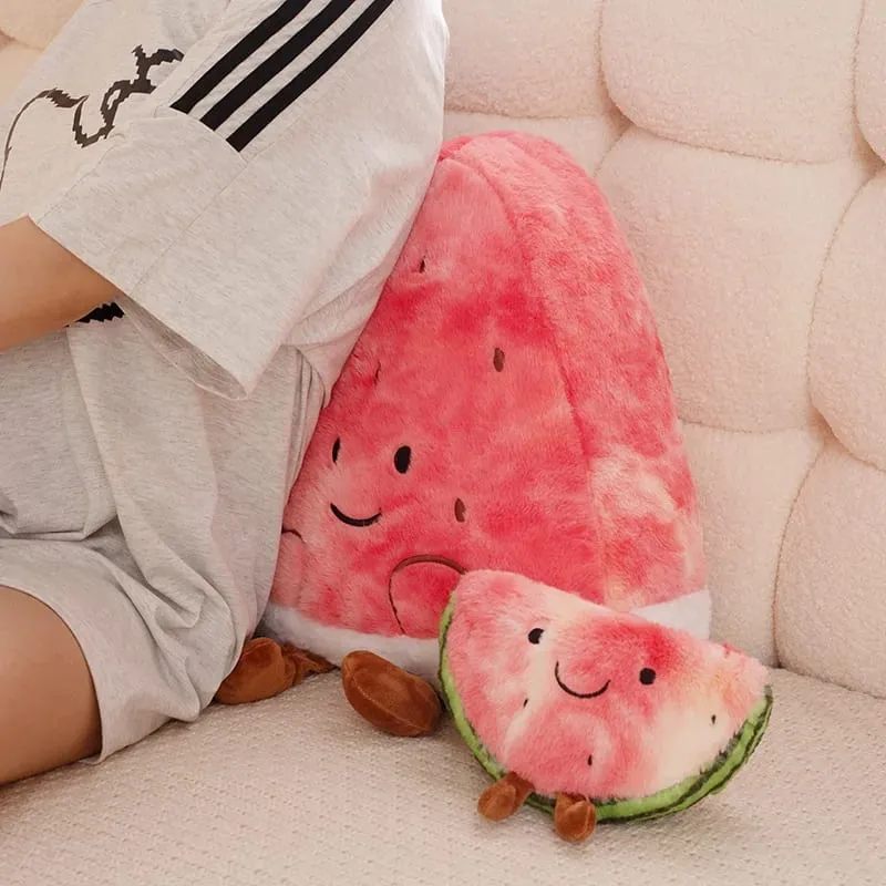 Oreiller en peluche en forme de tranche de pastèque, 23/45cm, visage souriant, mignon, triangulaire, Fruit rouge, coussin avec jambes, décoration en peluche, cadeau — image 3