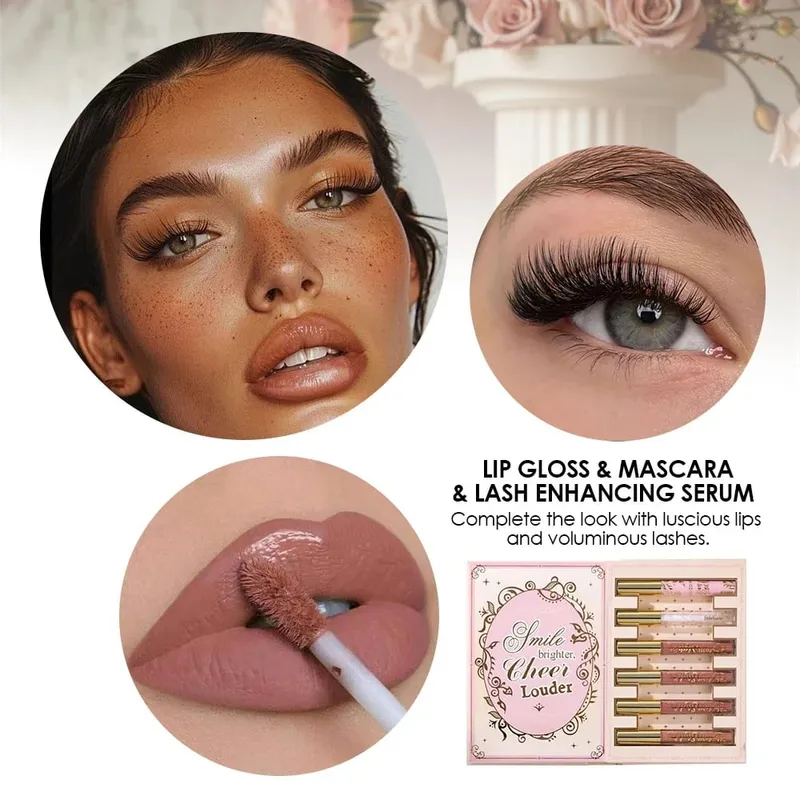 5‑Page Full Face Makeup Kit Matte & Shimmer Eyeshadow Blush Contour Lip Gloss Mascara for Versatile Makeup Looks — image 4