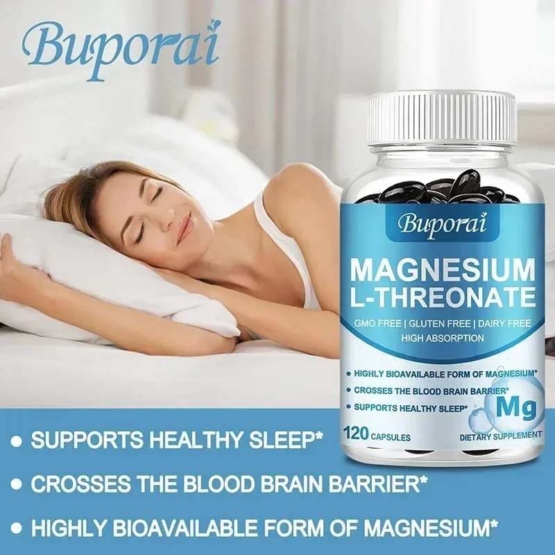 Magnesium L Threonate - Focus and Memory Enhancer Supports Nerve Function Muscle Strength Bone and Joint HealthSupplements — image 4