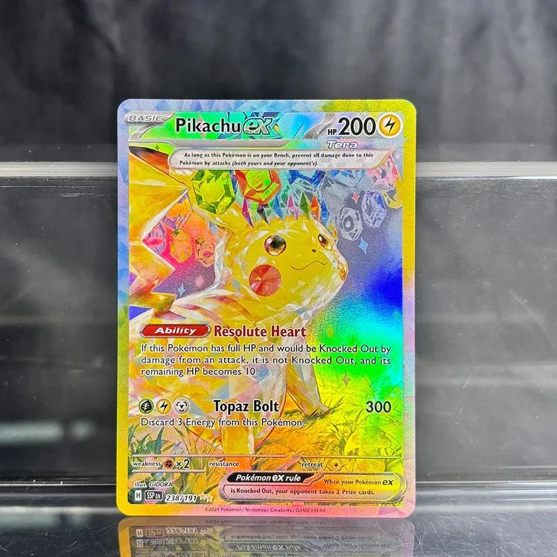 Foil PKM Single Cards Pikachu Charizard EX Bubble Mew Game Rare Collection Cards PTCG Rainbow Proxy Cards — image 5