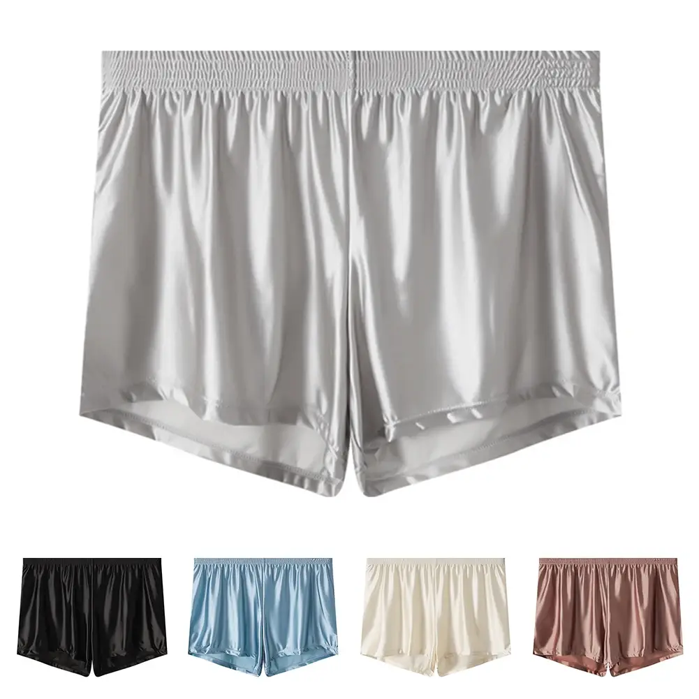 1 Máy Tính Nam Ice Silk Mịn Chắc Chắn Quần Lót Boxer Quần Lót L-3XL Kích Thước Lớn Rời Đồ Ngủ Quần Lót Thân Liền Mạch Thoải Mái Đồ Ngủ — image 10