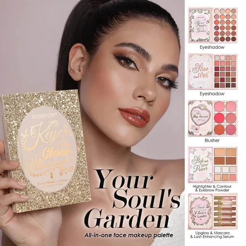 5‑Page Full Face Makeup Kit Matte & Shimmer Eyeshadow Blush Contour Lip Gloss Mascara for Versatile Makeup Looks — image 2