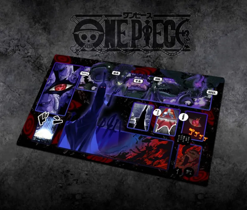60*35cm Anime One Piece OPCG GAME Card PlayMat Comic Series New Four Emperors Teach Shankusu Buggy Luffy Chopper Collection Toys
