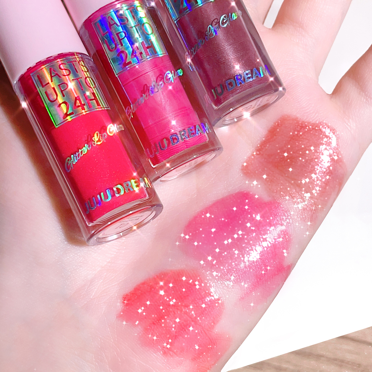 Sparkling Gloss Lip Balm – Water-Gloss Mirror Finish Moisturizing Hydrating Non-Sticky Cup-Proof Plump Lips — image 4