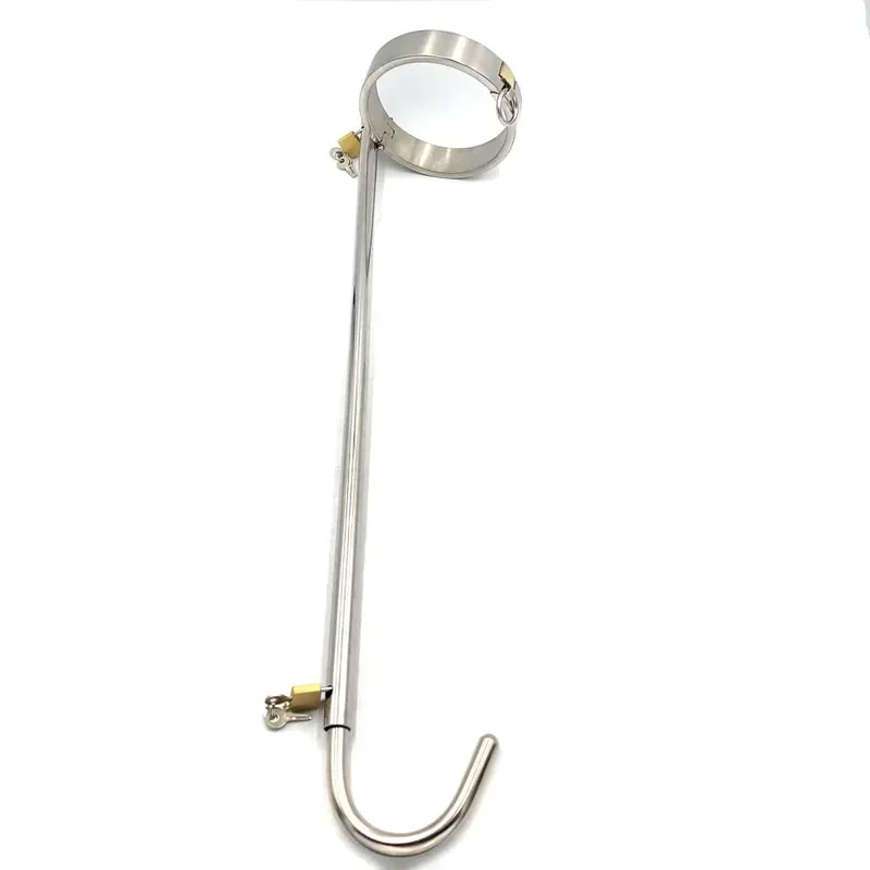 Lock Forced Collar Restraint Frame with Anal Hook Plug Stainless Steel BDSM Bondage Collar SM Sex Toy for Couple Adult Game — image 16