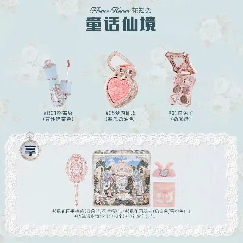 Flower Knows Bunny Garden Collection Lip Cream Blush Air Cushion CC Cream Liquid Foundation Eye Shadows Palette Makeup Set — image 10