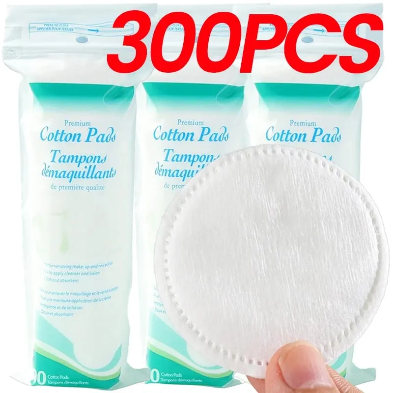 Disposable Soft Circular Makeup Remover Pads Doubles Sided Breathable Cotton Pads for Daily Facial Cleaning Nail Polish Remover