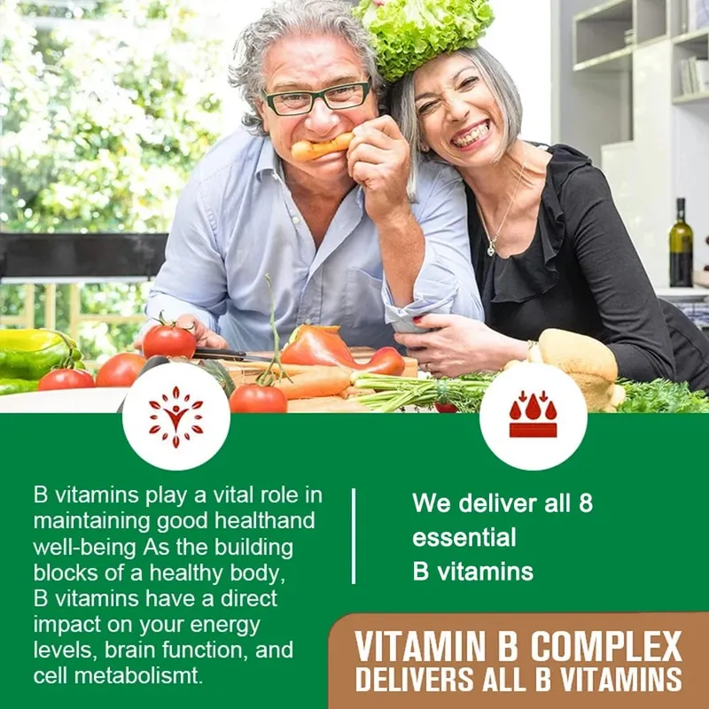 Vitamin B Complex with 5-MTHF Folic Acid for Immune System and Energy Support Brain Nerve and Heart Health — image 4