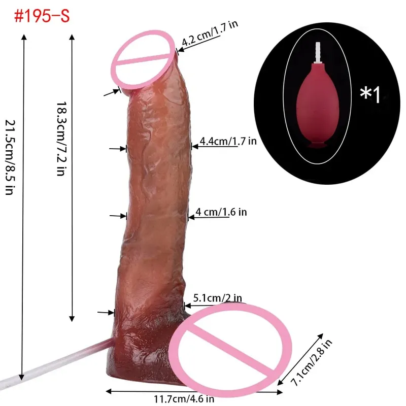 Lifelike Squirting Penis Silicone Ejaculation Large Realistic Dildo With Sucker Skin Touch Anal Sex Toys For Women — image 8