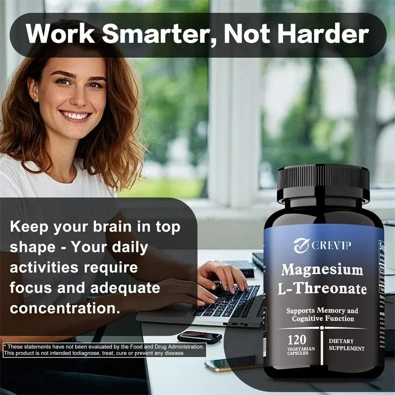 Magnesium L-Threonate Supplement – Promotes Brain Health and Enhances Memory Boosts Nerve Energy Sleep Support Cognition — image 6