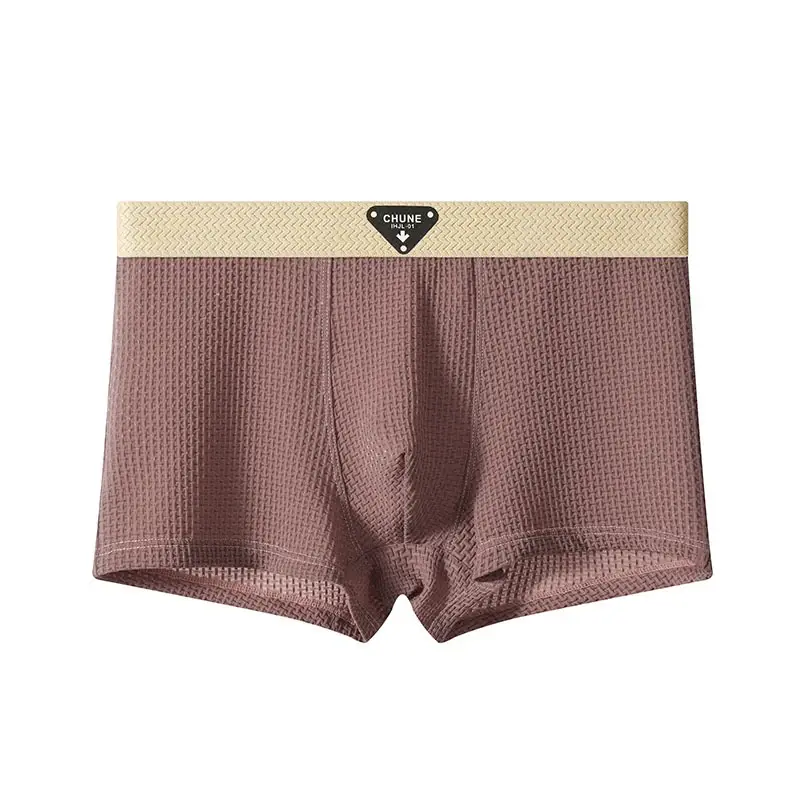 New boxers hombre Ice silk plus size calzoncillos hombre waffle grid lencerias sexy tоy mens boxer breathable underwear for man — image 10