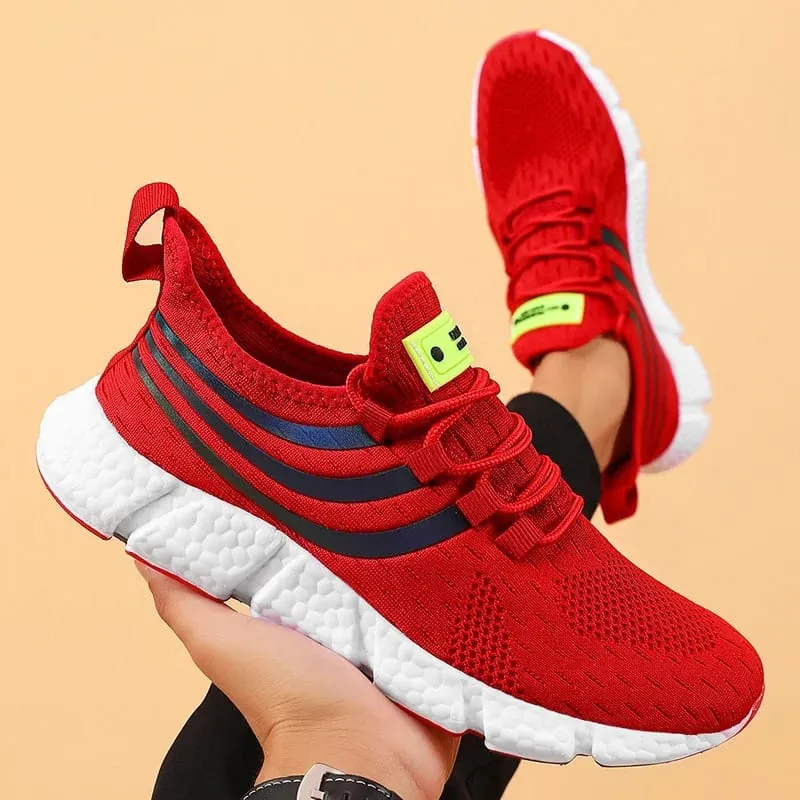 Comfortable Men's Running Shoes Summer Mesh Breathable Lightweight Outdoor Tennis Shoes Fashionable Versatile Balanced Sneakers